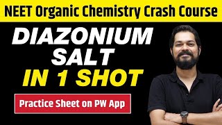 DIAZONIUM SALT in One Shot  All Concepts Tricks amp PYQs  Class 12  NEET [upl. by Lillis]