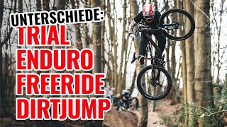 MTBErklärung von MARC DIEKMANN die Unterschiede bei Downhill Dirtjump Enduro Freeride und Trial [upl. by Arahk]