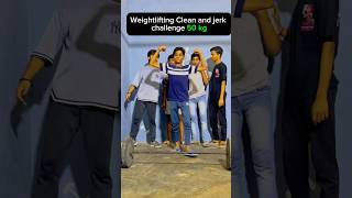 Clean and jerk challenge 🏋️ calisthenics shortsvideo shorts [upl. by Nylek]