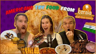 Americans try KERALA Food for the FIRST TIME [upl. by Llenrep]