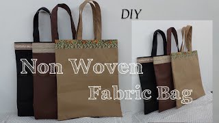 DIY Non Woven Fabric Bag Shopping Bag Beginners Friendly [upl. by Anayi]