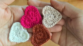 how to crochet heart pattern for begginners [upl. by Ojeibbob]