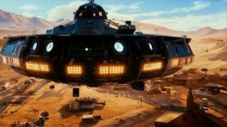 Sci Fi Starships Explore Old West Sets 4K Space Immersive Experience [upl. by Ayela]