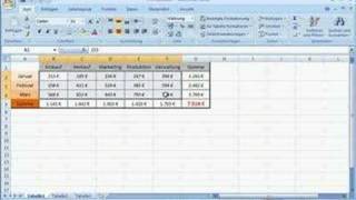 Excel Grundkurs 42  Daten für Diagramm auswählen [upl. by Valenta]