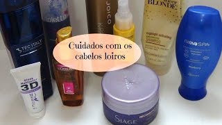 Cuidados com os cabelos loiros  Desamarelador máscara shampoo [upl. by Nickey]