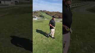 Pitching Wedge Tee Shot Tossing Ball Over Shoulder [upl. by Harleigh]