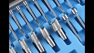 Accusize Interchangeable Pilot Counterbore Using Tips [upl. by Ventura]