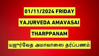 01112024 YAJURVEDA AMAVASAI THARPANAM யஜுர்வேத அமாவாஸை தர்ப்பணம் SATHYA VADYAR [upl. by Stargell]