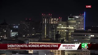 Workers at downtown Sacramento hotel vote to authorize strike [upl. by Marlo603]