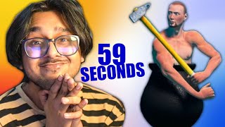 COMPLETING GETTING OVER IT IN 59 SECONDS  WORLD RECORD [upl. by Adnih]