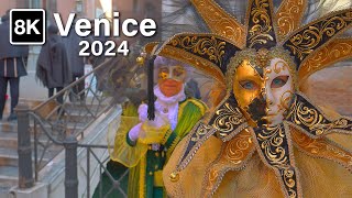 Venice CARNIVAL 2024 Opening Parade on the Grand Canal 8K 60fps [upl. by Ennaecarg]