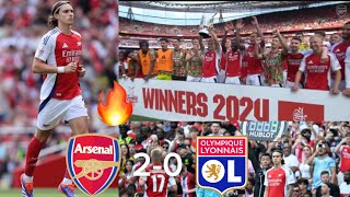 Emirates Cup Winners 2024  Arsenal Vs Lyon 20 Ricardo Calafiori Debut  Match Reaction [upl. by Soane]