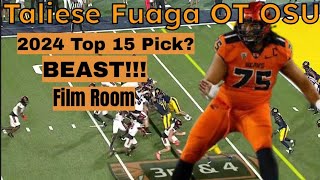 Taliese Fuaga Oregon State Right Tackle OT Film Room 2024 NFL Draft Prospect  BEAST [upl. by Manny968]