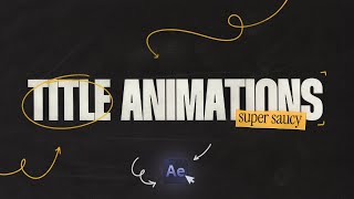 5 Title Text Animations After Effects Tutorial [upl. by Ingmar]