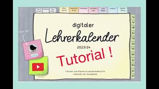 Tutorial Digitaler Lehrerkalender 202425 Mit Goodnotes und einem digitalen Kalender papierlos [upl. by Elyrad]