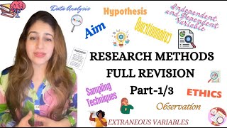 Research MethodsFULL REVISION Part1 Psychology Introduction [upl. by Aicilla]