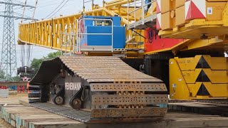 HÜFFERMANN LIEBHERR LTM 125051 beim Aufbau einer PEINEMANN LR 16002 [upl. by Kovacev]