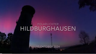 POLARLICHTER HILDBURGHAUSEN  THÜRINGEN ZEITRAFFER [upl. by Seely74]