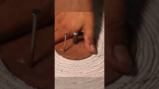 Cloth buffering Polishing wheel manufacturing asmr machine buffering polishing shortsvideo [upl. by Pamella]