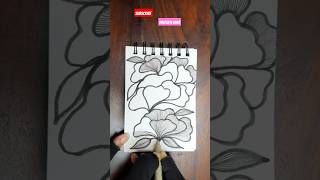 Floral line art art drawing lineart zentangle floral shortvideo shorts trending doodle zen [upl. by Northington833]