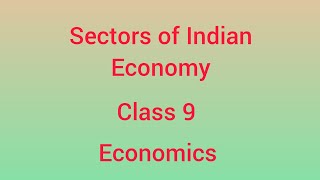 Sectors of Indian Economy l class 9 l Economics l primary l secondary l tertiary sectors l [upl. by Heyman]