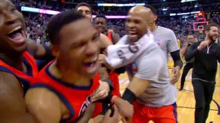 Russell Westbrook NBA RECORD 42ND TRIPLE DOUBLE Full Game Highlights  April 9 2017 [upl. by Morrie]