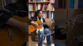 Nostalgic music from Shadmehr cover by Setareh in classeguitar guitartutorial guitarchords vocal [upl. by Short]