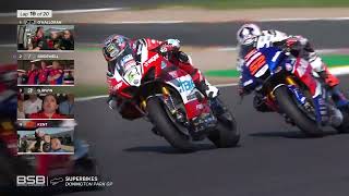 2024 Bennetts British Superbikes R3 Donington Park Race 3 dogfight [upl. by Story]