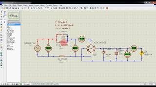 Cara Membuat dan Menghitung Nilai Kapasitor Rangkaian Transformerless Power Supply Di Proteus 34 [upl. by Sid]