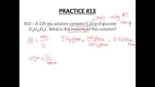 Chemistry 142 Solution Concentration [upl. by Ailehs778]