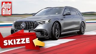 MercedesAMG E63 TModell 2024  PowerKombi Kommt so das AMG E 63 TModell  Skizze [upl. by Ahtenek253]