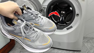 How to Wash Sneakers in the Washing Machine Without Ruining Them [upl. by Atinahs516]