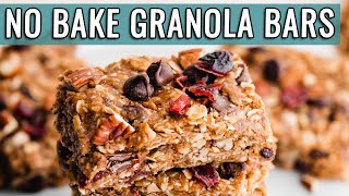 Healthy NO BAKE Granola Bars are So Easy [upl. by Naitirb357]