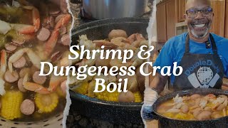 Crab Boil  Seafood Shrimp and Dungeness Crab Boil [upl. by Liesa517]