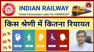 New Rules Introduced in Railway Concession in Fare for each handicapped Categories  OH VHHHMD [upl. by Bail28]