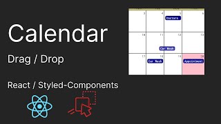 Calendar Events Drag amp Drop  React  Part 2 [upl. by Atinwahs]