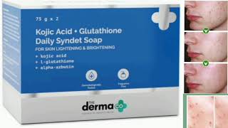 The Derma Co Kojic Acid Syndet Soap with Glutathione Soap [upl. by Obel]