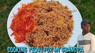 PILAU How to cook PILAU  How to cook pilau with meat amp potatoes  Pilau ya mbuzi GOAT PILAU [upl. by Haelem]