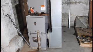 Furnace Install Four Way Transition Plenum [upl. by Ramej]