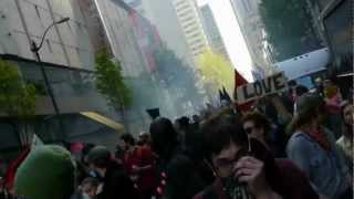 Seattle May Day Protest  First march from WestlakeNiketownwmv [upl. by Schrick888]