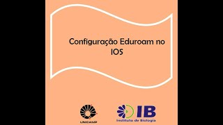 Configuração Eduroam Unicamp no Apple IOS [upl. by Goulder]