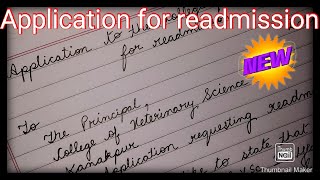 Letter to the principal asking for readmission [upl. by Manella238]