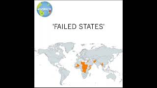 The Failed States of the world map failed states countries peace youtubeshorts [upl. by Iatnwahs]