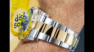 How to Clean a Rolex Two Tone Watch 2016 [upl. by Rosmarin]