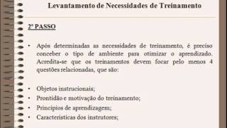 Vídeo Aula  Levantamento de Necessidades de Treinamento LNT [upl. by Ladiv]