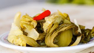 Pickled Mustard Greens  Dưa Cải  Helens Recipes [upl. by Hallam127]