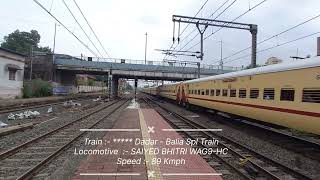 One of the RARE Locomotive Shed of INDIAN RAILWAYS  Dadar  Balia Spl  High Speed action [upl. by Yecal]