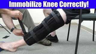 Correct Way to Fit a Knee Immobilizer [upl. by Innaig]