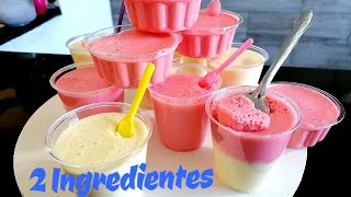 Con tan solo 2 ingredientes Postre super DELICIOSO  Para VENTA POSTRE FRIO SIN HORNO GELATINA [upl. by Leunamne]