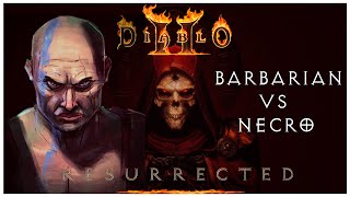 D2R 24 PVP  Barbarian vs Necro [upl. by Aidnac]